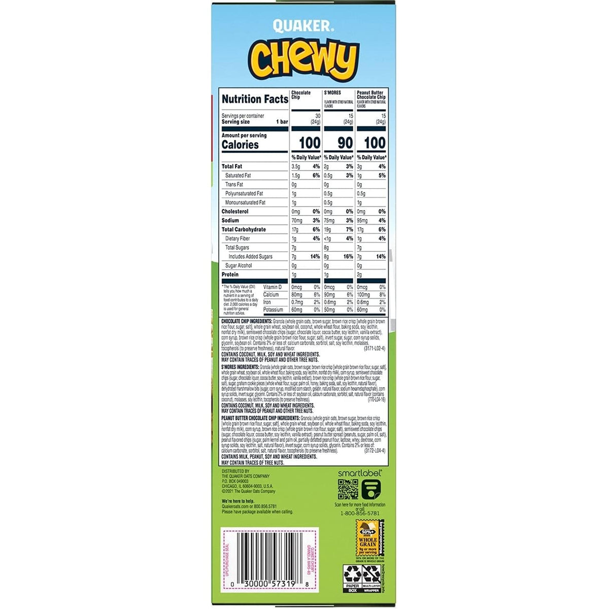 Quaker Camp Chewy Granola Bars Variety Pack