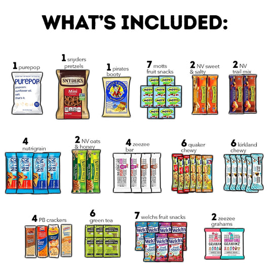 CRAVEBOX Healthy Snack Care Package, 55 Count
