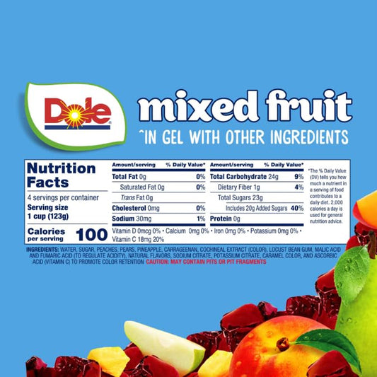 Dole Mixed Fruit Bowls in Black Cherry Gel