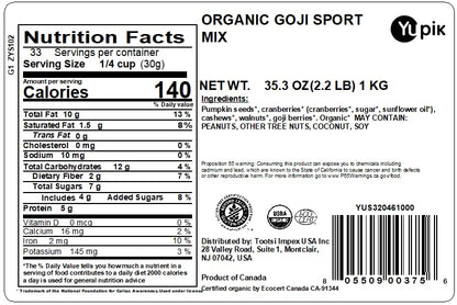 Yupik Organic Goji Sport Trail Mix