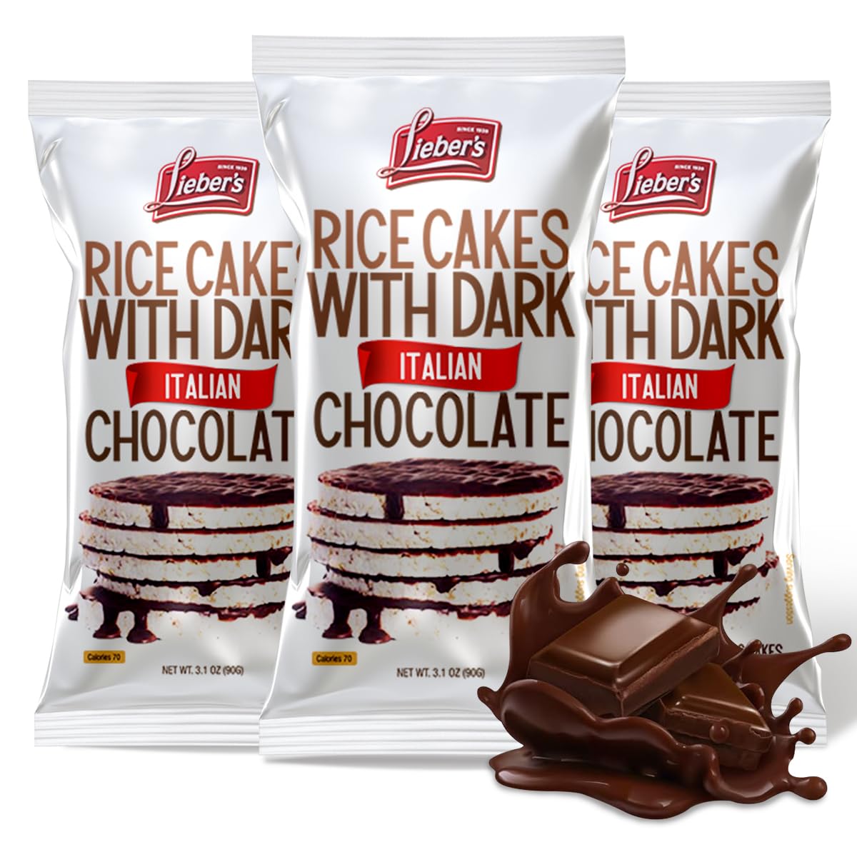 Lieber's Dark Chocolate Rice Cakes