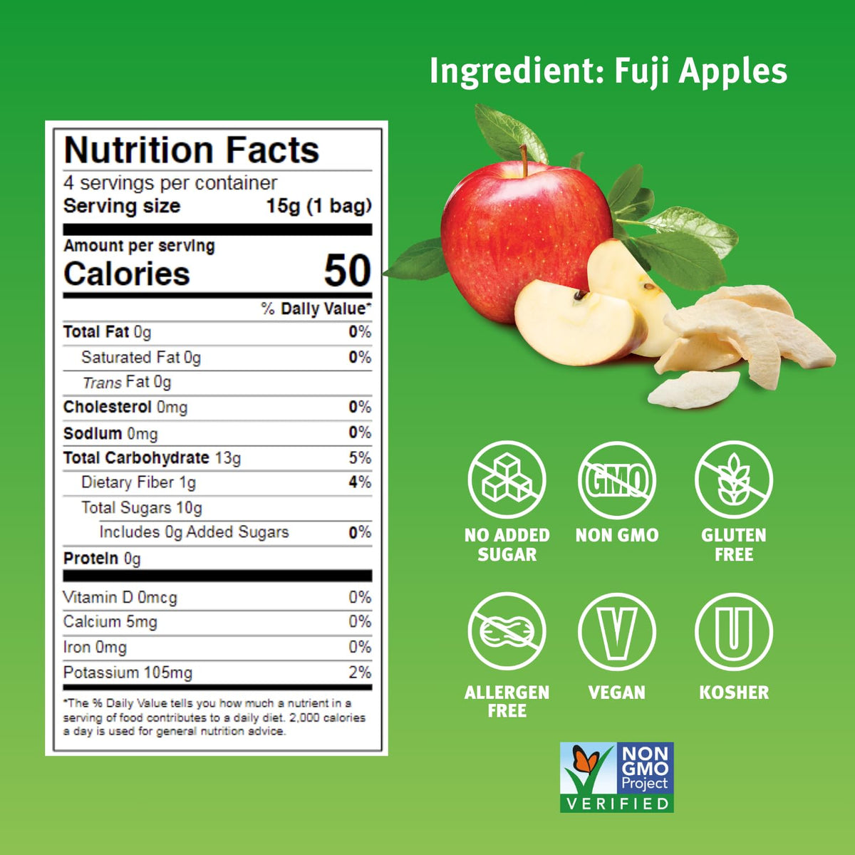Crispy Green Freeze-Dried Fruit Crisps