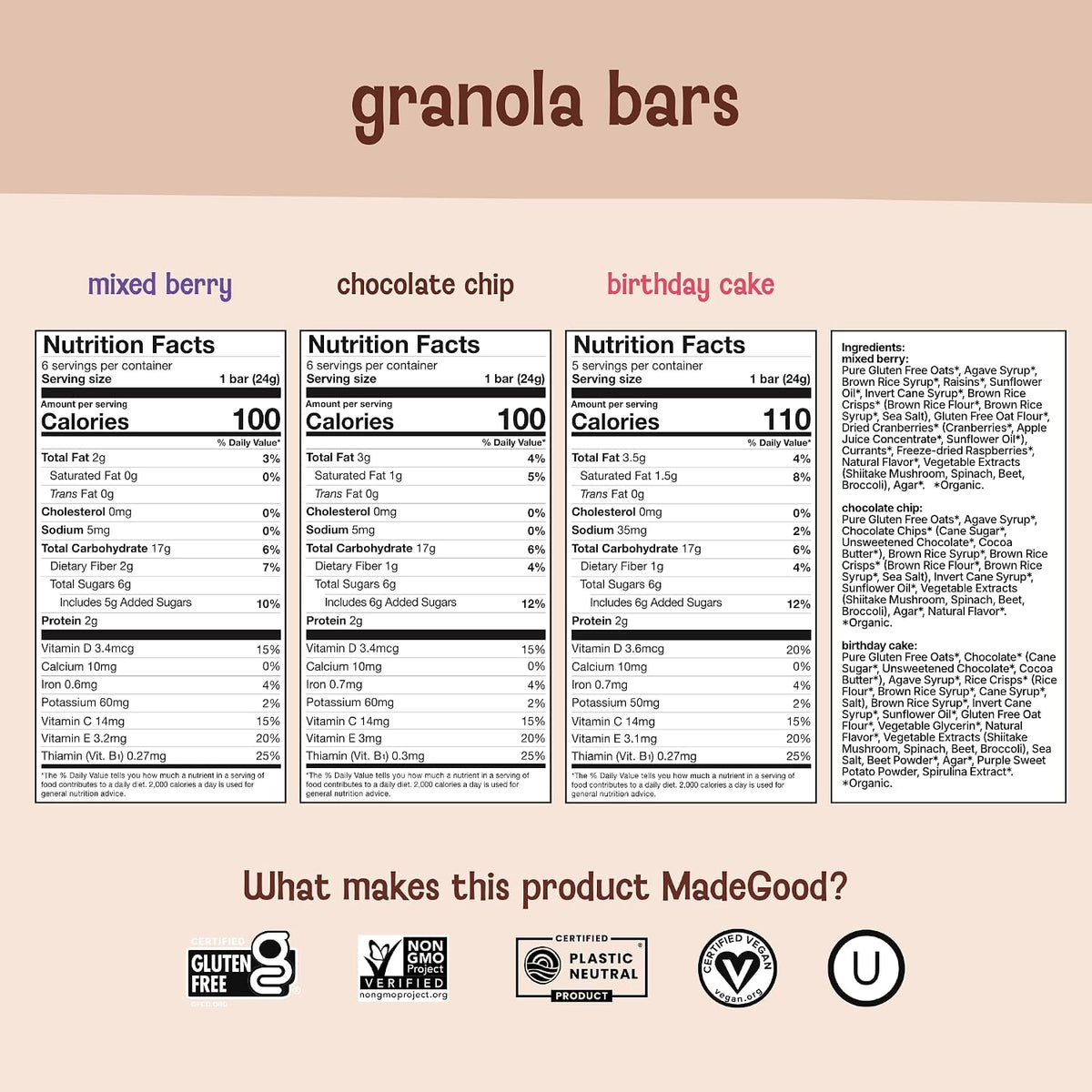 MadeGood Granola Variety Pack