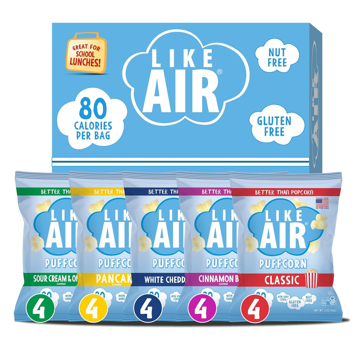 Like Air Puffcorn Snack Variety Pack