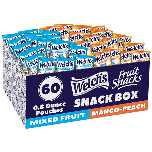 Welch's Mixed Fruit & Mango Peach Snacks, 60 Packs
