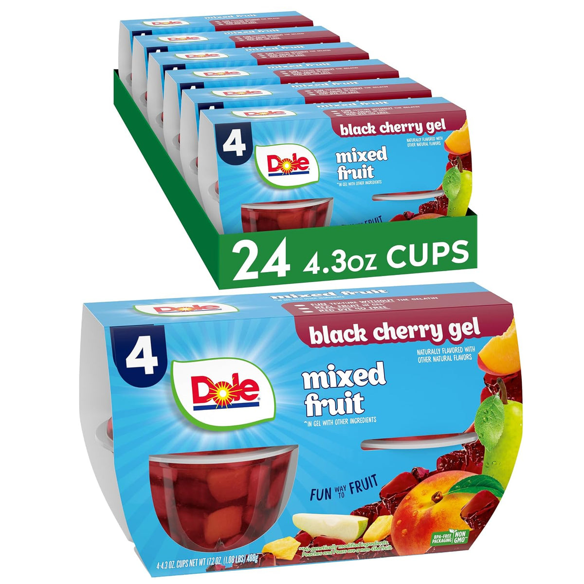 Dole Mixed Fruit Bowls in Black Cherry Gel