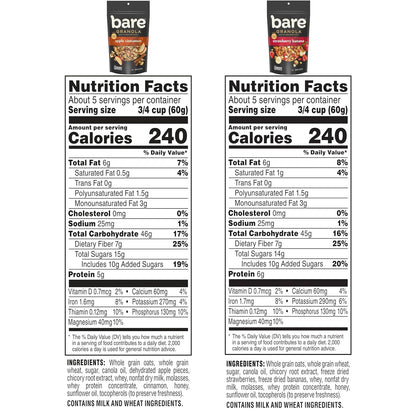 Bare Granola Cereal Variety Pack